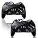Donop 2 pack Controller Black for wii,Classic Console Gampad Gaming Pad Joypad Pro for Nintendo Wii 2 Pack