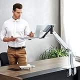 North Bayou Sit Stand Laptop Desk Mount Arm Height Adjustable Stand Up Workstation for 11 to 17 inch Notebook