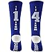 BABIBEAN Baseball Socks Boys Gils for Paties Kids Long Athletic Football Soccer Socks Sport Tube Socks Blue/White 4-8 AgeKids Christmas Socks With Grips