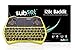 Subset i28c Gold Chrome - 2.4GHz Mini Wireless Keyboard with Touchpad Mouse, LED Backlit, Rechargable Li-ion Battery, Raspberry Pi, OSX, Linux, HTPC, IPTV, Google Android TV Box, Windows