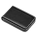 MaxGear Business Card Holder, Leather Business Card Case for Women or Men, Business Cards Wallet Slim Cards Holder Pocket Name Card Holders Carrier with Magnetic Closure, Black
