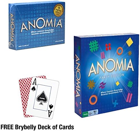 Anomia The Ultimate Bundle: Original and Party Edition Combo with Free Deck of Brybelly Cards
