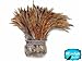 Rooster Feathers, 4 Inch Strip Red Chinchilla Strung Rooster Neck Hackle Feathers