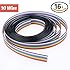 Hilitchi 16ft/5m 10 Wire Rainbow Color Flat Ribbon IDC Wire Cable