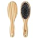 Gisala Boar Bristle Paddle Oval Hair Brush with Wooden Handle for Wet and Dry Hair,Hair Comb for Adults and Children