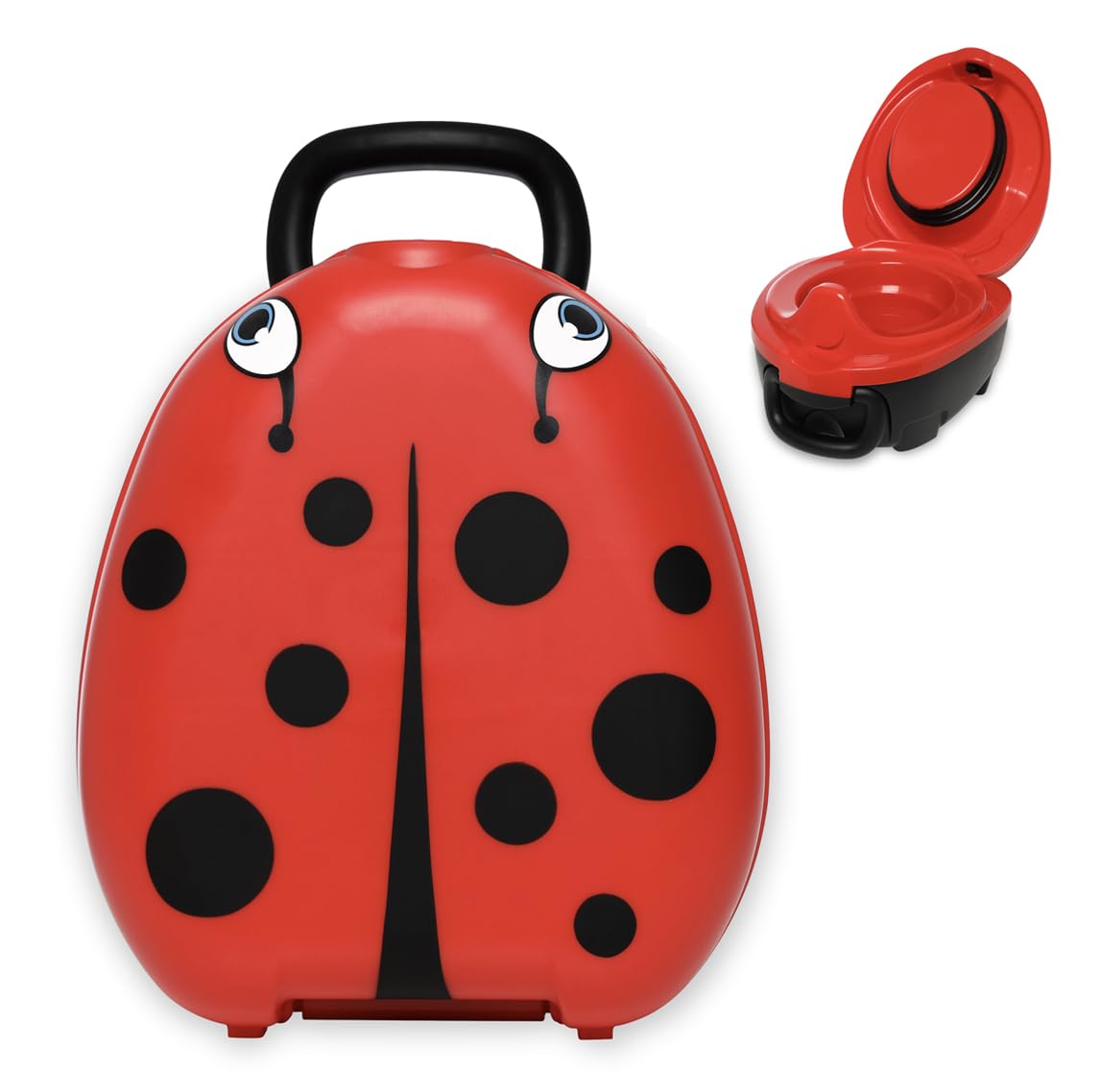 My Carry Potty - Travel Potty, Award-Winning Portable Toddler Toilet Seat for Kids to Take Everywhere (Ladybird)
