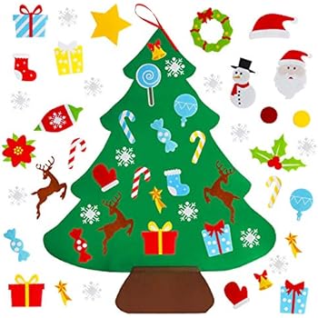 Amazon Com Jcren Diy Children S Felt Christmas Tree Set With