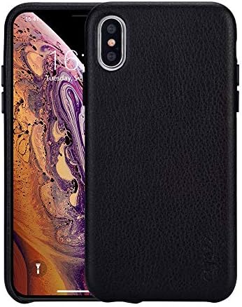 rejazz iPhone Xs max Case Anti-Scratch iPhone Xs max Cover Genuine Leather Apple iPhone Cases for iPhone Xs max (6.5 Inch)(Black)