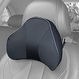 ZATOOTO Memory Foam Car Neck Pillow - Black Support Headrest Neck Pillow Pain Relieved for Driving Adjust Height