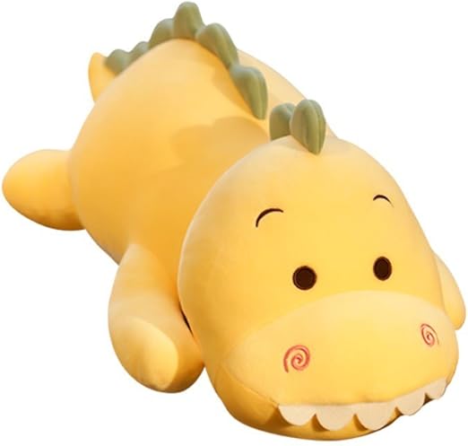yellow stuffed dinosaur