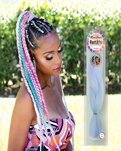 RastAfri Color Changing MOOD Crochet Braiding Hair (Icey Blue)