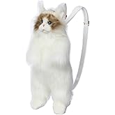 CU-MATE 20" Cute Plush Animal Cat Backpack Multiple Fashion Shoulder Bags Crossbody Gifts With Adjustable Straps for Women Gi