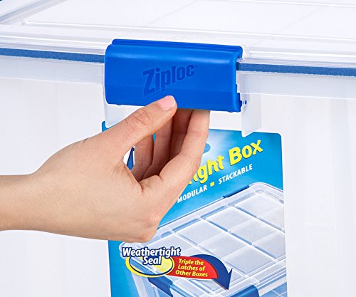 3 Ziploc+WeatherShield+Storage+Quart+Clear