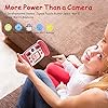 Victure Kids Camera Digital Rechargeable Selfie Action Camera 1080P HD 12MP with 2 Inch LCD Display and Shockproof Handles for Girls Boys Toys Gifts(Pink)