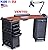 Dina Meri M603 Vented Manicure Nail Table Double Cabinet Cherry Top