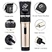Maxshop Dog Cat Clippers, Low Noise Rechargeable Cordless Animal Clippers - Professional Pet Grooming Clippers Kit with Scissor, Comb and Detachable Blades(gold)