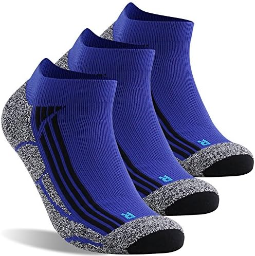 Men's Ankle Cycling Socks Unisex Compression Running Athletic Socks 10-15 mmHg,1/3/6 Pairs