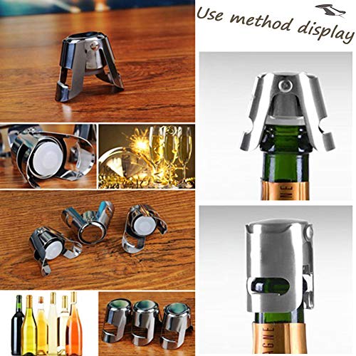 Ausyde Champagne Stopper Wine Stoppers Stainless Steel Wine Stopper