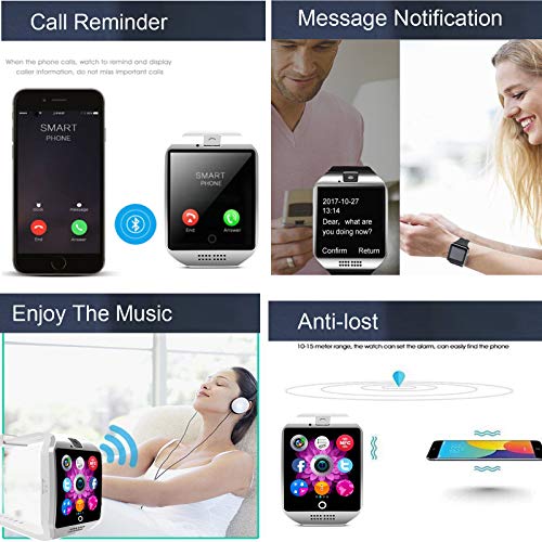 Bluetooth-Smart-Watch-SIM-Card-Slot-Camera-Smartwatch-Sports-Fitness-Tracker-Wristwatch-Compatible-with-Women-Men-Girls-Boys-Android-Phones-Samsung-Galaxy-S9-S8-S7-S6-Note-9-8-HTC-Motorola-ZTE-White