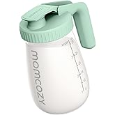Momcozy Breast Milk Pitcher, Resistant to Heat and Cold Abrupt Temp Swings, No Leak Glass Breast Milk Fridge Storage Containe