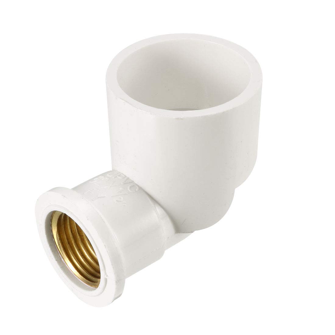 sourcing map 32mm Slip x 1/2PT Female Thread 90 Degree PVC Pipe Fitting Elbow 2 Pcs