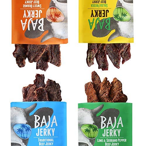 Baja Beef Jerky Sampler Pack Beef Jerky Variety Pack, Gluten Free