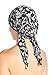 Ashford & Brooks Women's Pretied Printed Fitted Headscarf Chemo Bandana - Black Grey