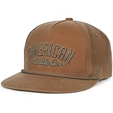 American Cattle Co. Adjustable Snapback Western Hat (US, Alpha, One Size, Khaki, Waxed Canvas)