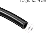 sourcing map Silicone Tubing 12mm ID x 18mm OD 3.3ft Black Rubber Air Water view 2