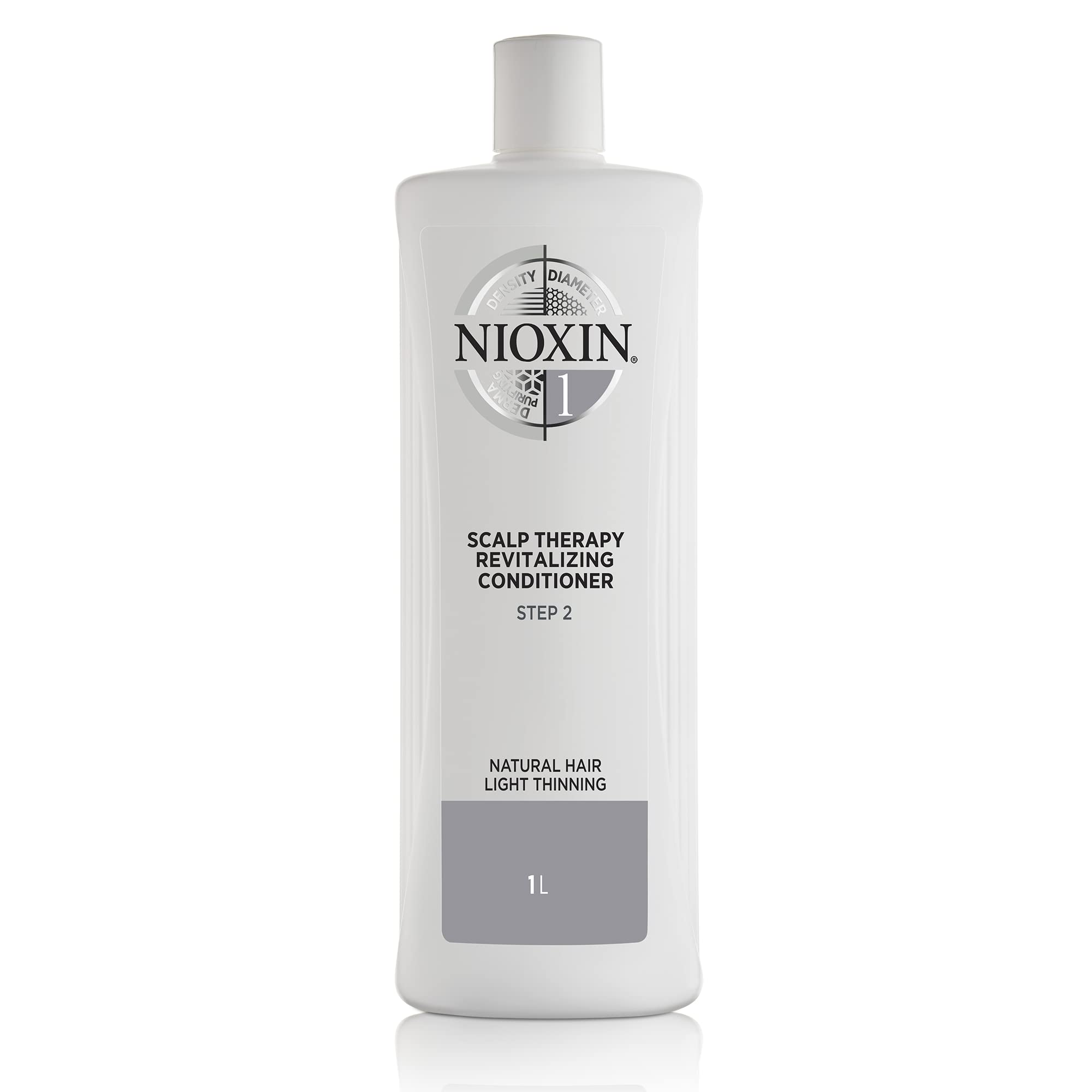 Nioxin 3-Part System, System 1 Natural Hair with Light Thinning, Hair Thickening Treatment, Scalp Therapy, Conditioner 1L