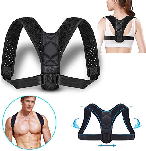 Posture Corrector, Adjustable Front/Back Belt Breathable Straps, Posture Brace Help to Improve Posture for Men & Women (Back)