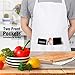 Xornis 4 Pack Bib Aprons with 2 Pockets Kitchen Apron Cooking Chef, White