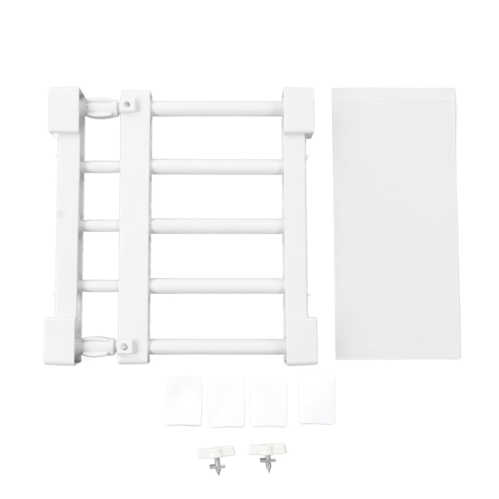 DriKou Closet Tension Shelf, Multifunctional Expandable Nail Free Cabinet Divider Storage Rack Wardrobe Rack for Wardrobe Cupboard(38‑55cm / 15‑21.7in Length)