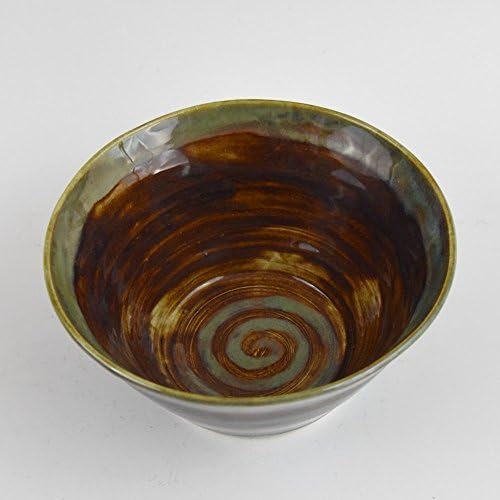 Wheel thrown handmade greenish blue/brown earthy color pottery soup pasta salad bowl house warming gifts home decor holiday gift