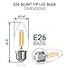 Hyperikon LED B11 Dimmable Filament Candle, 4W=40W, E26 Base, CRI90+, Blunt Tip, UL, Soft White, 6 Pack