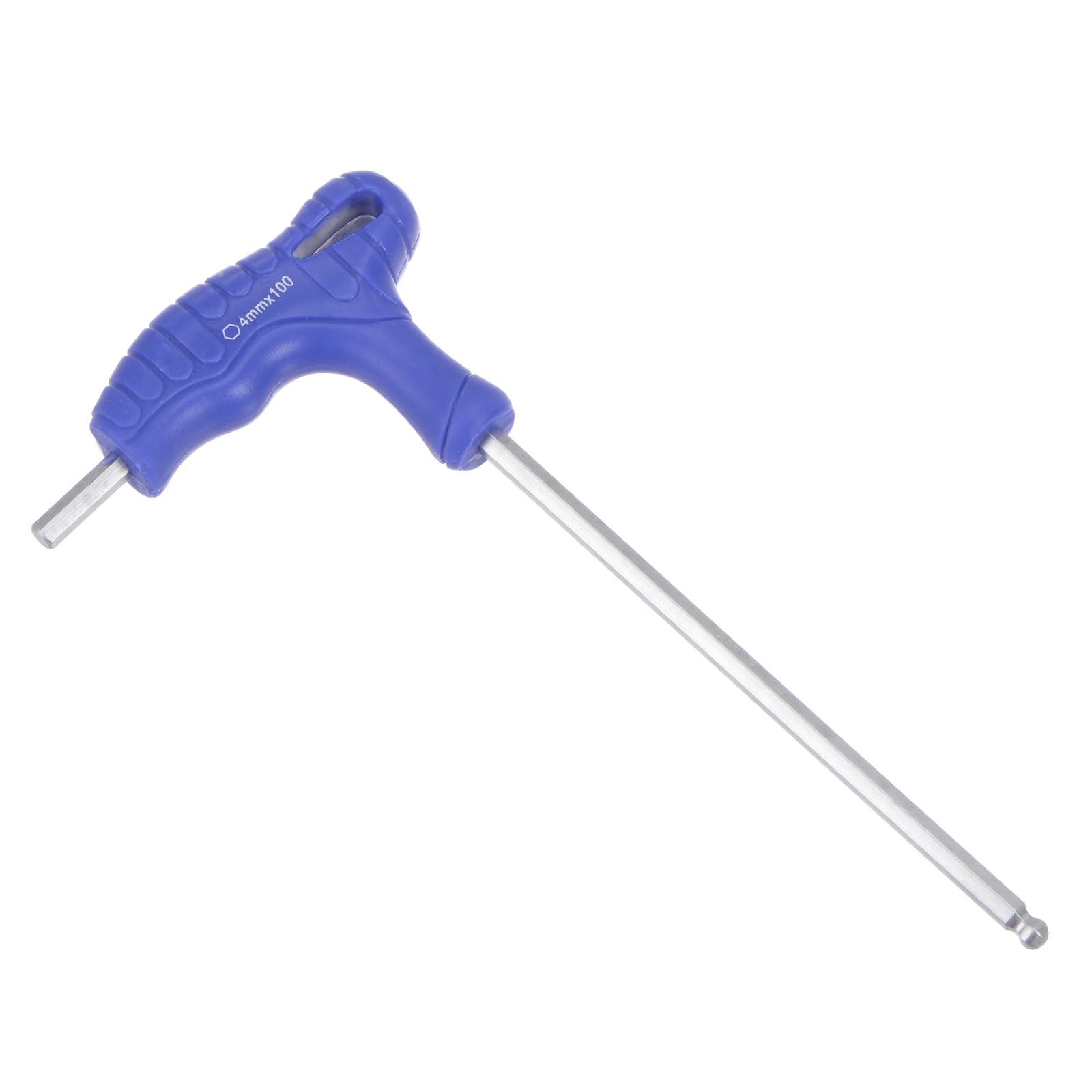 CoCud T-Handle Ball End Hex Key, 4mm Hex, CR-V Steel Metric T-Key Wrench Blue - (Applications: for Basic Home Repair and Mechanical Maintenance), 1-Piece
