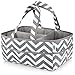 Large Washable Baby Diaper Caddy Organizer 100% Cotton Bag by Footprints Global
