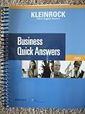Kleinrock's Quick Business Answers 2009, Kleinrock Tax Law Editors, 0808018809