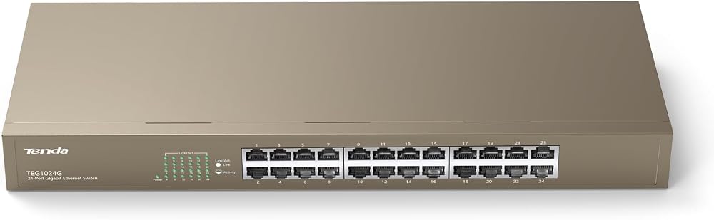 Tenda TEG1024G 24 Port Gigabit Unmanaged Ethernet Switch 10/100/1000 Mbps
