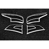 4 PCS ABS Chrome Rear Tail Light Lamp Trim Cover For Mitsubishi Outlander 16-19 - View #2