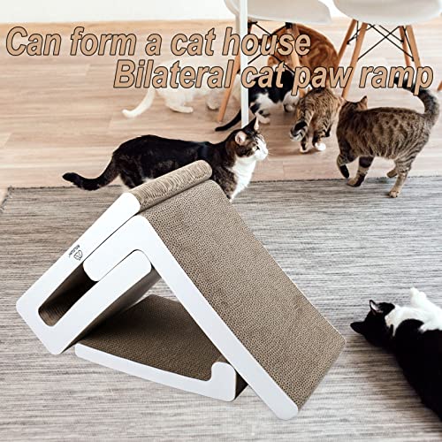 Cat Scratcher, 3 in 1 Combo Cat Scratching Post, Cardboard Cat Scratchers for Indoor Cats