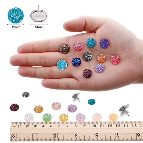 3 Pieces+Cabochons+Stainless+Earring+Jewelry