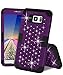 Galaxy Note 5 Case, Note 5 Case - SKYLMW [ Shock Resistant Series ] Hybrid Rubber Case Cover for Samsung Galaxy Note 5 3in1 Hard Plastic +Soft Silicone Bling Purple Black