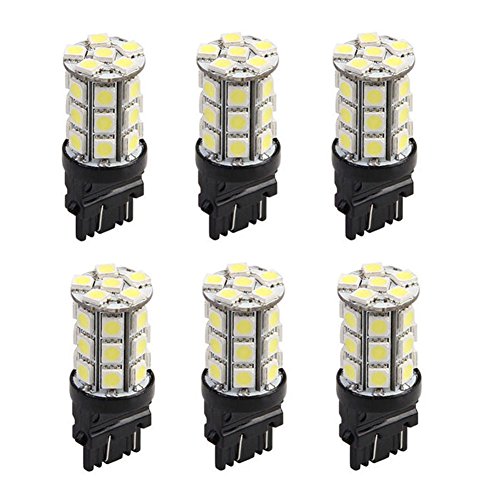 Xt auto 6pcs super bright 3157 3156 white 27smd 5050 re…