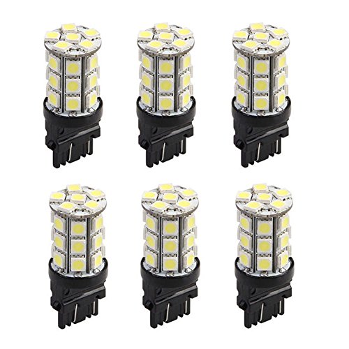 UPC 717080275180, XT AUTO 6Pcs Super Bright 3157 3156 White 27SMD 5050 Reverse Brake Turn Tail Back Up Parking Stop LED Light Bulb