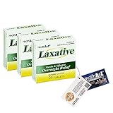 HealthA2Z Laxative,Enteric Coated,3-In-1,Compare to Dulcolax Active Ingredient, 75 Tablets(3*25), Bisacodyl 5mg