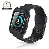 Youkex for Apple Watch Band Protective Case 38mm,Replacement Straps with Rugged Shock-Proof Case Cover Compatible iWatch Series 1 Series 2 and Sport Edition