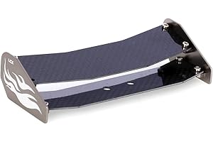 LCX Racing 1/16 RC Trcuk Carbon Fiber Rear Wing Car Spoilers for LOSI Mini-B Buggy, Upgrades Parts Accessories (Grey)