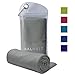 Balhvit Cooling Towel, Cool Towel for Instant Cooling Relief, Chilling Neck Wrap, Ice Cold Scarf for Men and Women, Microfiber Bandana - Evaporative Chilly Towel for Yoga Golf Travel Beach, Grey