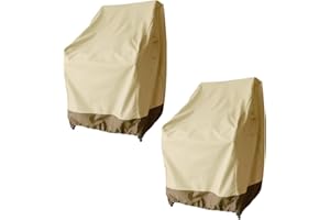 Rutile Patio Chair Cover Outdoor Furniture Covers Waterproof Fits up to 26W x 28D x37.5H inches, Outdoor Patio Rocking Swivel Chair Covers, 2Pack
